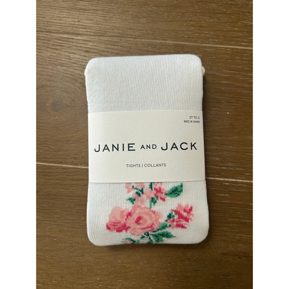 NWT Janie and Jack floral tights 2T to 3